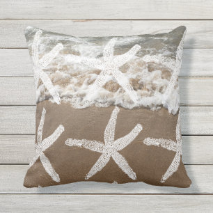 Coussin Plage de sable blanc Motif Nautique de poisson-Sta