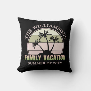 Coussin Plage de vacances familiales sur mesure Île tropic