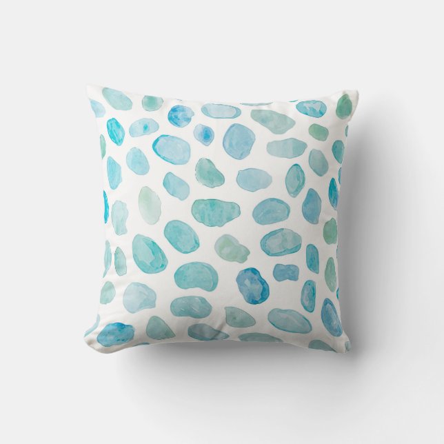 Coussin Plage de verre de mer Jeu d'oreiller (Recto)