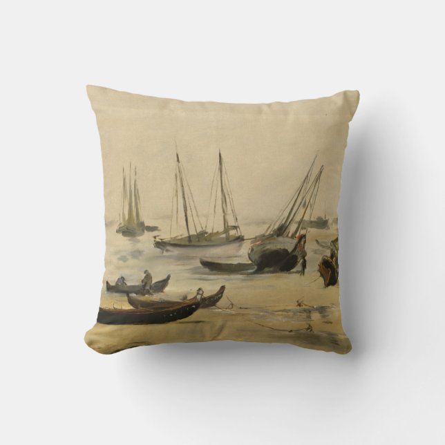 Coussin Plage d'Edouard Manet |, marée basse (Recto)