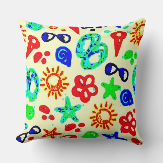 Coussin Plage d'été (Recto)
