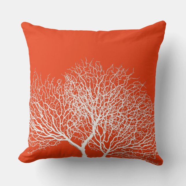 Coussin Plage d'Orange de Coral Profond (Recto)