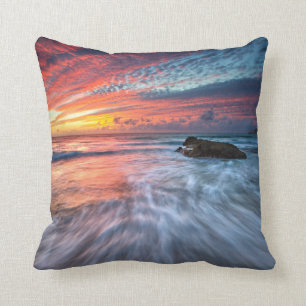Coussin Plage en pierre spectaculaire du coucher du soleil