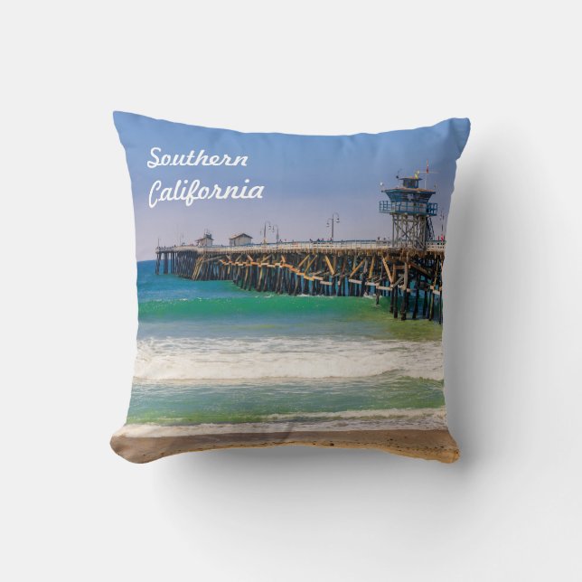 Coussin Plage et jetée de Californie du Sud à San Clemente (Recto)