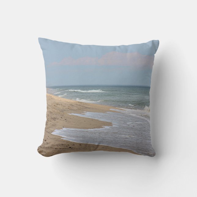 Coussin Plage et vagues d'océan (Recto)