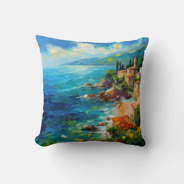 Coussin Plage méditerranéenne italienne européenne (Recto)
