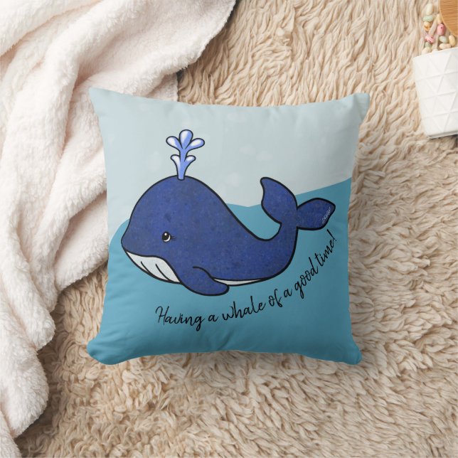 Coussin Plage nautique de baleines KiniArt (Couverture)