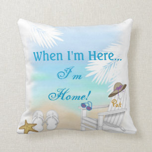 COUSSIN PLAGE PERSONNALISÉE PILLOWGIFT POUR L'AMANT DE
