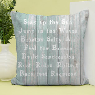 Coussin Plage Règles Rustiques