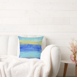Coussin Plage relaxante Aqua Turquoise Nautical