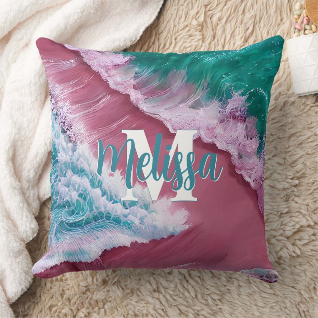 Coussin Plage rose (Couverture)
