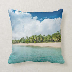 Coussin Plage Tropical Fringed