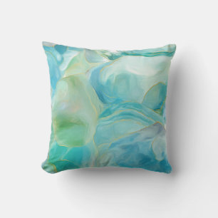 Coussin Plage Tropical Turquoise Watercolor