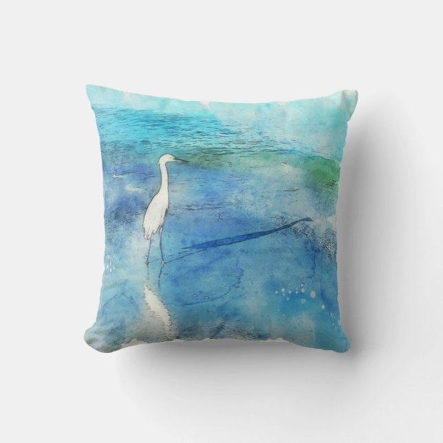 Coussin Plage tropicale dans le bleu turquoise d'Aqua Turq (Recto)