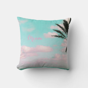 Coussin Plage tropicale, Vue sur l'océan, Palm Belle