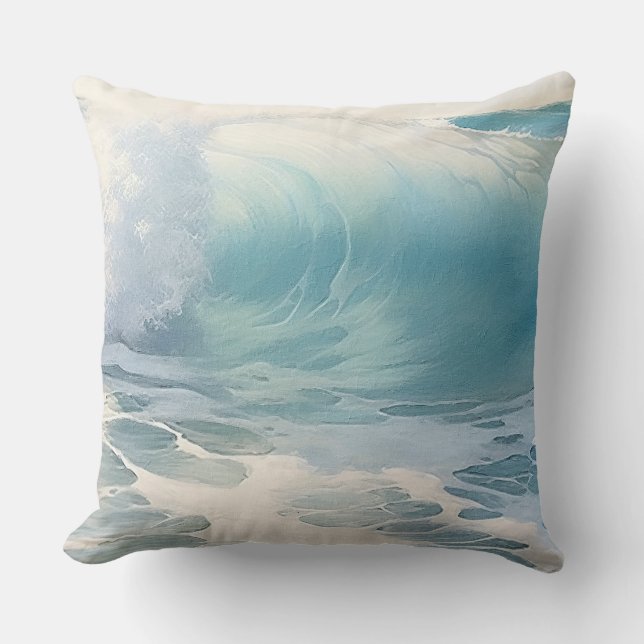 Coussin Plage Vagues thème Peinture (Recto)