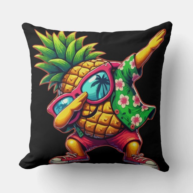Coussin Plages de Lunettes de soleil à ananas (Recto)