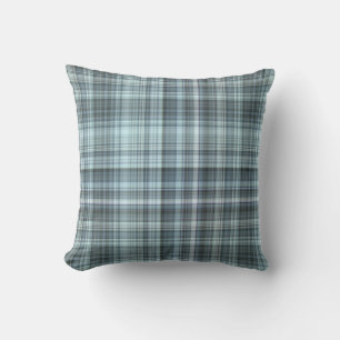 Coussin Plaid Bleu de Ciel d'Hiver