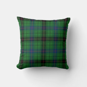 Coussin Plaid Blue Green Check Davidson Tartan