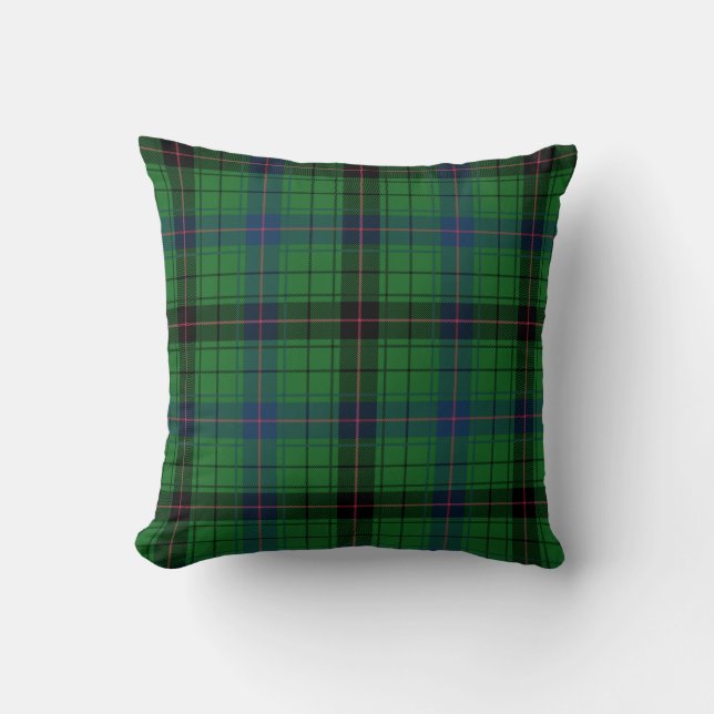 Coussin Plaid Blue Green Check Davidson Tartan (Recto)