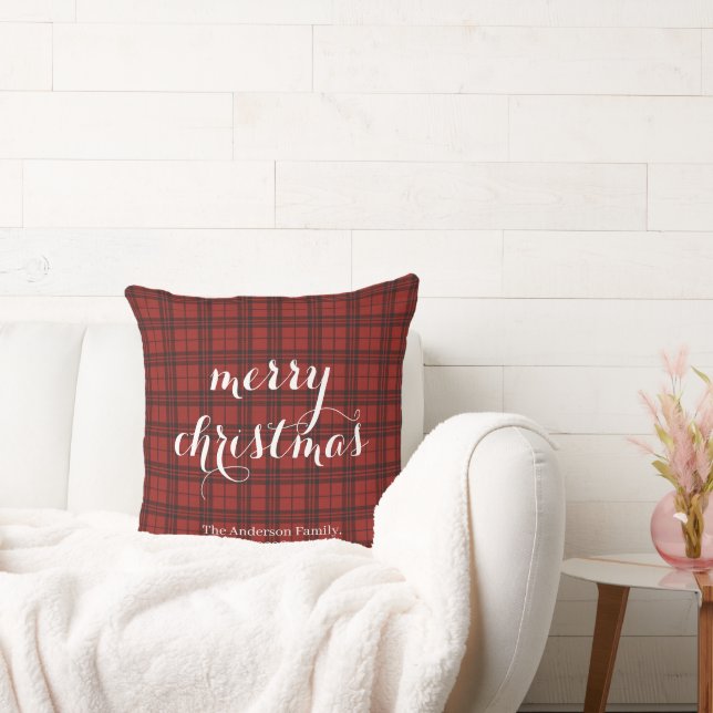 Coussin Plaid Classique Joyeux Noël Festif -  (Canapé)