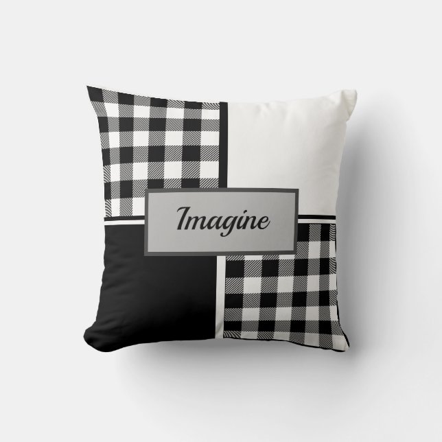 Coussin Plaid de Buffalo de Ferme  (Recto)
