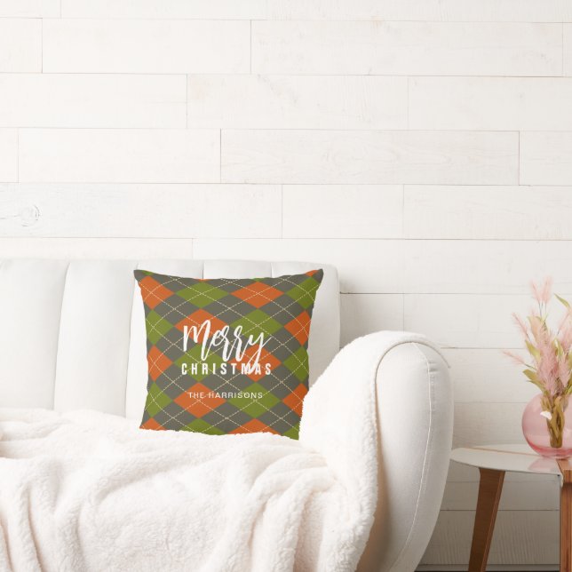 Coussin Plaid de fête de Noël Personnalisé (Canapé)