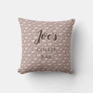 Coussin Plaid de jeté de borne de bar à café personnalisé