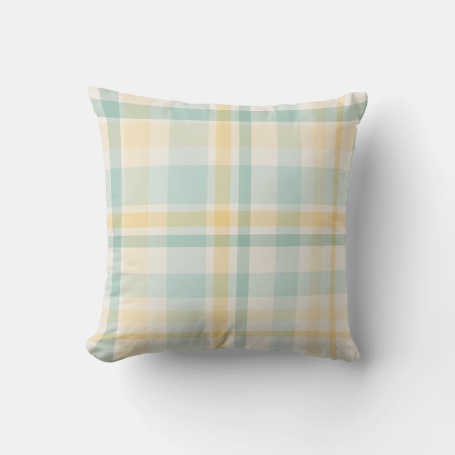 Coussin Plaid de Noël pastel trois (Recto)