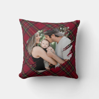 Coussin plaid de Noël Photo personnalisée de famille