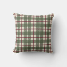 Plaid Heritage Rayé Vichy Vert de mousse Campagne