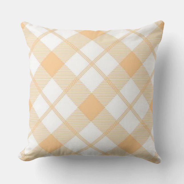 Coussin Plaid jaune (Recto)