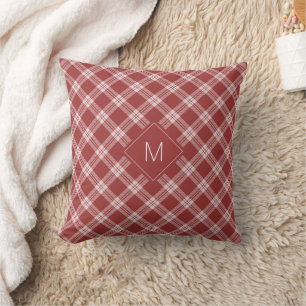Coussin Plaid Monogramme personnalisé / Motif Tartan