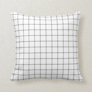 Coussin Plaid noir et blanc