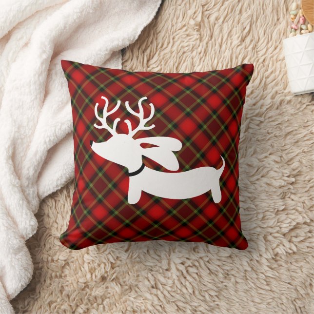 Coussin Plaid Reindeer Dachshund (Couverture)