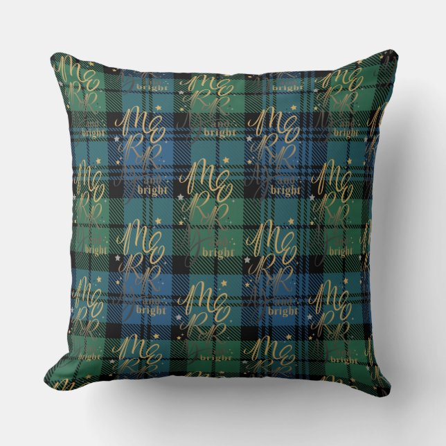 Coussin Plaid Rustic Campbell Merry et Bright Tartan (Recto)