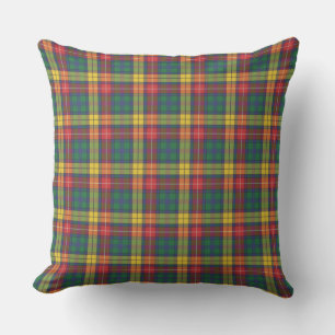 Coussin Plaid Tartan Modern Home Clan Buchanan Motif
