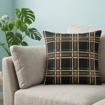 Plaid Tartan Noir et Brun Classique de Patrimoine