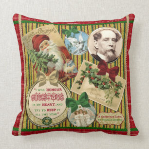 Coussin Plaid traditionnel de Charles Dickens de chant de