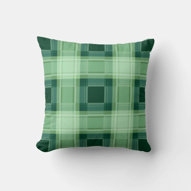 Coussin Plaid vert (Recto)