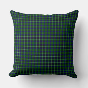 Coussin Plaid vert bleu Lamont tartan