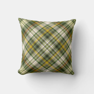 Coussin Plaid vert et Brown (incliné/mc)