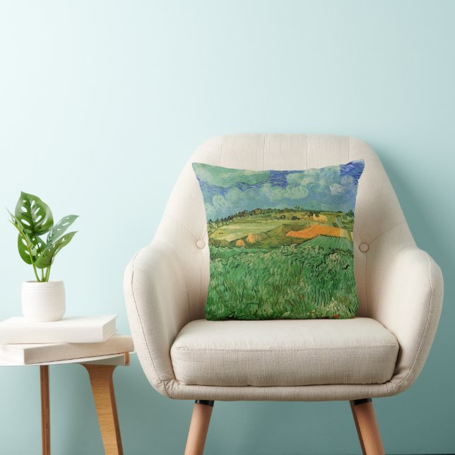 Coussin Plaine près d'Auvers de Vincent van Gogh (Chaise)