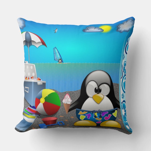 COUSSIN PLAISANCE D'ÉTÉ À LA PLAGE (Recto)