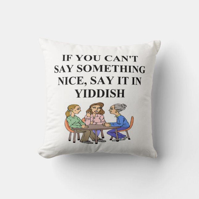 Coussin plaisanterie Yiddish (Recto)