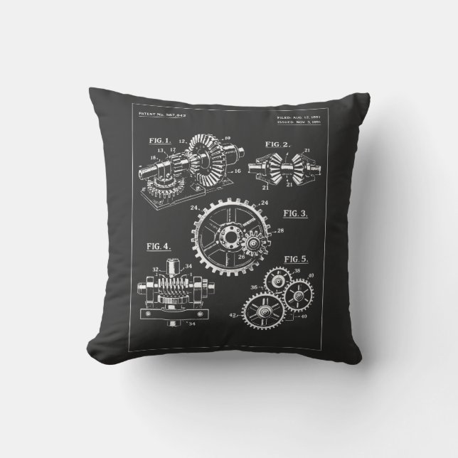 Coussin plan de conception d'engrenages industriels (Recto)