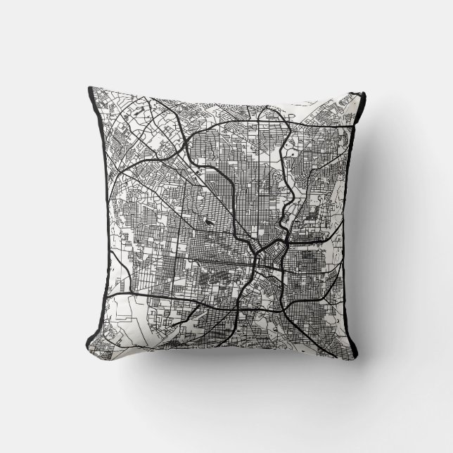 Coussin Plan de la ville de San Antonio États-Unis (Recto)