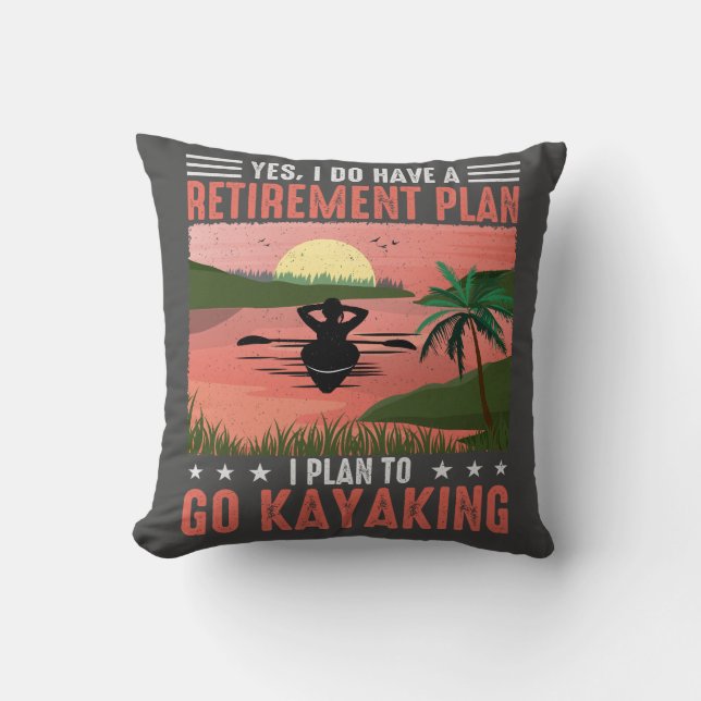 Coussin Plan de retraite Kayak (Recto)