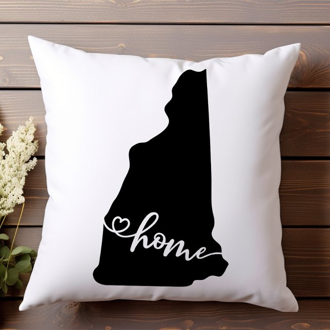 Coussin Plan d'État du cœur du New Hampshire (Créateur téléchargé)