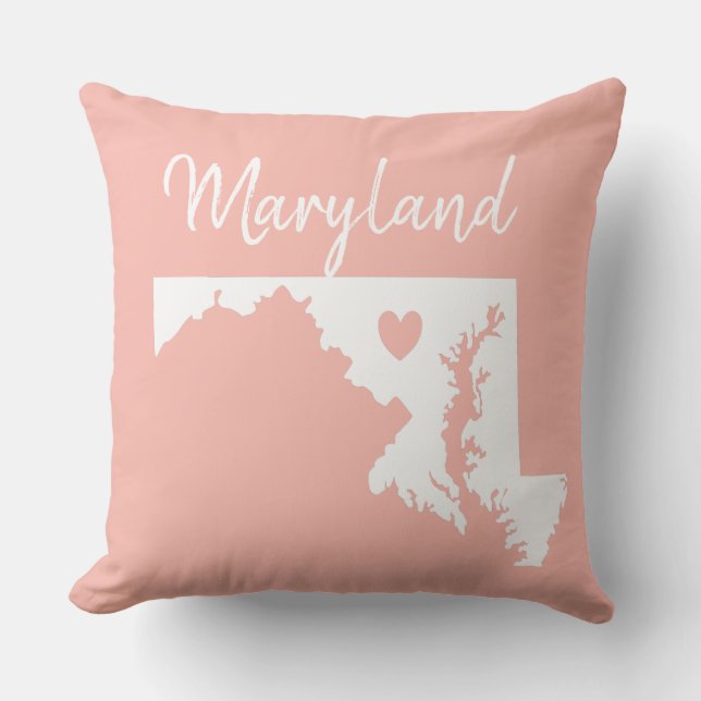 Coussin Plan d'état du Maryland (Recto)